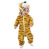 Kids Animal Jumpsuit Pajamas Flannel One-piece Children Cute Fleece Warm Thick Outer Wear Soft Spring Autumn Winter Zipper Baby