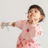 Baby Girl Strawberries Pattern Mesh Overlay Design Beautiful Dress