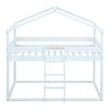 Twin Over Twin Bunk Bed Wood Bed with Tent
