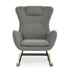 Rocking Chair - with rubber leg and cashmere fabric;  suitable for living room and bedroom