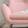 Rocking Chair - with rubber leg and cashmere fabric;  suitable for living room and bedroom