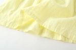 Baby Girl 1pcs Solid Color Flounce Sleeves Bow Tie Dress & Hat