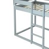Twin Over Twin Bunk Bed Wood Bed with Tent