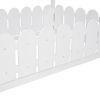 (Slats are not included) Twin Size Wood Bed House Bed Frame with Fence;  for Kids;  Teens;  Girls;  Boys