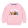 Baby Cute Bear Pattern Crewneck Cotton Hoodies In Autumn