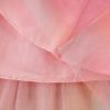 Baby Girl Unicorn Pattern Colorful Mesh Overlay Design Long Sleeve Princess Dress
