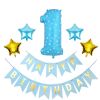 1 SET 1st Happy Birthday Confetti Balloons Foil Number Balloons First Baby Boy Girl Party Decorations My 1 Year Supplies
