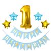 1 SET 1st Happy Birthday Confetti Balloons Foil Number Balloons First Baby Boy Girl Party Decorations My 1 Year Supplies