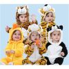 Kids Animal Jumpsuit Pajamas Flannel One-piece Children Cute Fleece Warm Thick Outer Wear Soft Spring Autumn Winter Zipper Baby