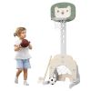 3-in-1 Adjustable Kids Basketball Hoop Sports Set