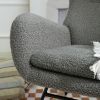 Rocking Chair - with rubber leg and cashmere fabric;  suitable for living room and bedroom