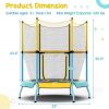 48" Toddler Trampoline with Safety Enclosure Net