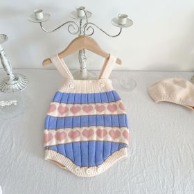 Baby Jacquard Love Long Sleeve Coat (Option: Rice Apricot Sling-73cm)