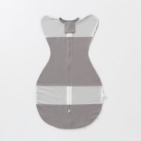 Newborn Swaddling Gro-bag Baby's Blanket Baby Cotton Blanket (Option: Smoky Gray-M)