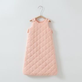 Baby Cotton-padded Sleeping Bag Vest (Option: Light Pink-M)