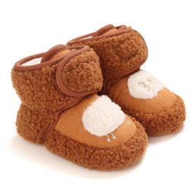 Winter Baojia Velvet Cotton Shoes (Option: Brown-2 Yards)
