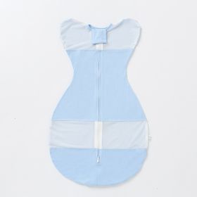 Newborn Swaddling Gro-bag Baby's Blanket Baby Cotton Blanket (Option: Light Blue-L)