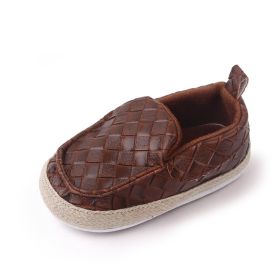 New Baby Soft Bottom Non-slip Toddler Shoes (Option: Brown-13cm)
