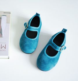 Velcro Four Seasons Small Fabric Shoes (Option: Blue-175mm)