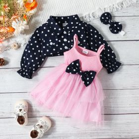 Autumn And Winter Girls' Skirt Set (Option: Pink Purplish Blue-18to24m)