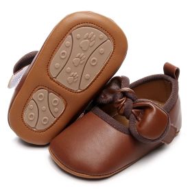 Fashion Toddler Bow Princess Shoes (Option: Brown-Inner Length 13cm)
