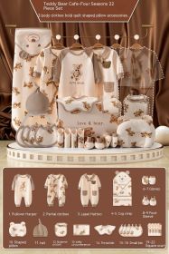 Newborn Gift Box Newborn Baby Meeting Etiquette Clothes Suit (Option: 22 Pieces For Four Seasons-73cm)