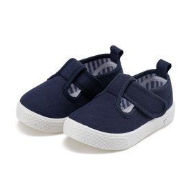 Children's Canvas Shoes Casual Soft Bottom Sports (Option: Dark Blue-22 Yards)