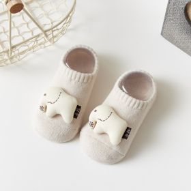 Japanese And Korean Style Extra Thick Fluffy Loop Cartoon Stereo Room Socks (Option: Plain Terry Elephant-L)