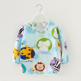 Baby Dinner Coverall Bib Spring And Autumn Long Sleeve Apron (Option: Animal Avatar Long Sleeve-120cm)