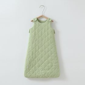 Baby Cotton-padded Sleeping Bag Vest (Option: Mint Green-S)