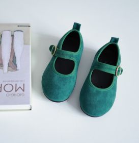 Velcro Four Seasons Small Fabric Shoes (Option: Green-195mm)